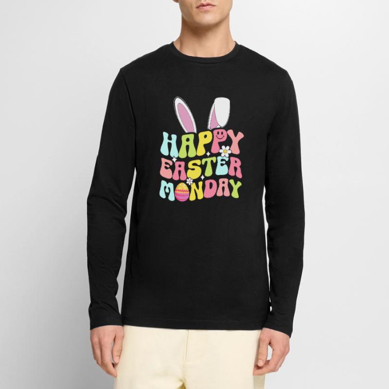 Happy Easter Monday! Easter Easter Eggs Easter Bunny Men's Premium Organic Long Sleeve Shirt