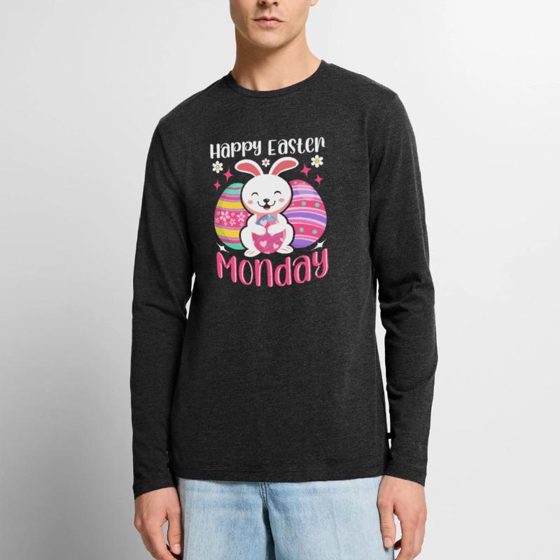 Happy Easter Monday! Easter Easter Eggs Easter Bunny Men's Premium Organic Long Sleeve Shirt
