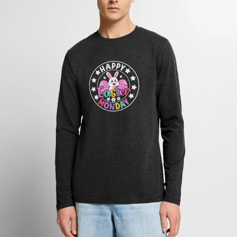 Happy Easter Monday! Easter Easter Eggs Easter Bunny Men's Premium Organic Long Sleeve Shirt