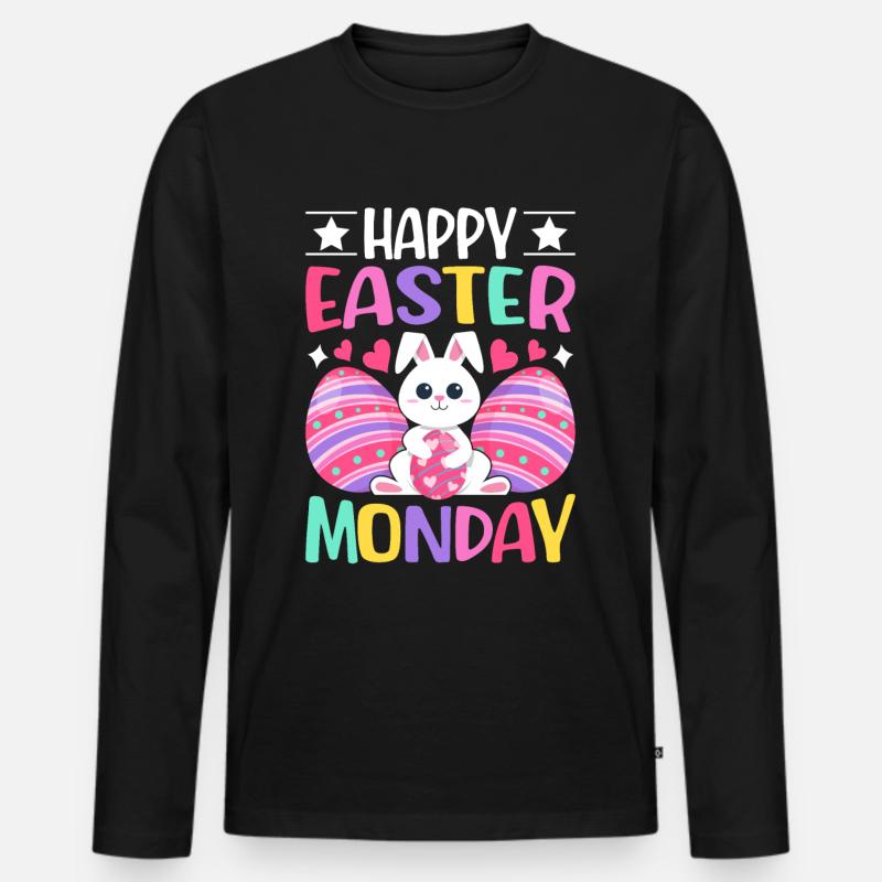 Happy Easter Monday! Easter Easter Eggs Easter Bunny Men's Premium Organic Long Sleeve Shirt