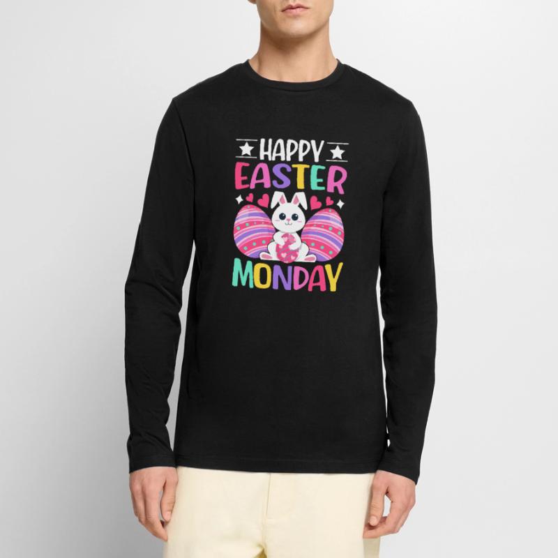 Happy Easter Monday! Easter Easter Eggs Easter Bunny Men's Premium Organic Long Sleeve Shirt