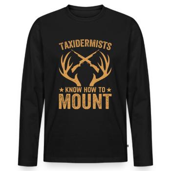 Präparatoren erwecken totes zum Leben - Männer Premium Bio Langarmshirt - Schwarz - Vorne - Nico (187cm)