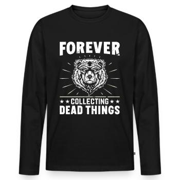 Taxidermy Hunting Trophy - Collect Dead Animals - Men's Premium Organic Long Sleeve Shirt - black - Front - Nico (187cm)