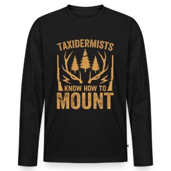 Präparatoren erwecken totes zum Leben - Männer Premium Bio Langarmshirt - Schwarz - Vorne - Nico (187cm)