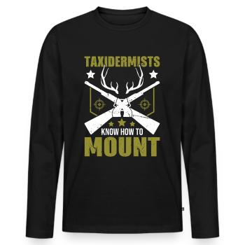 Präparatoren erwecken totes zum Leben - Männer Premium Bio Langarmshirt - Schwarz - Vorne - Nico (187cm)