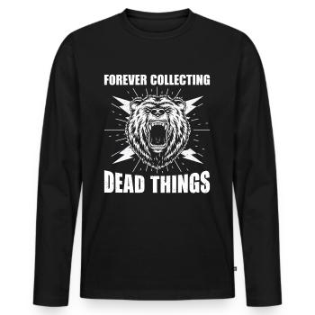 Taxidermy Hunting Trophy - Collect Dead Animals - Men's Premium Organic Long Sleeve Shirt - black - Front - Nico (187cm)