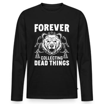 Taxidermy Hunting Trophy - Collect Dead Animals - Men's Premium Organic Long Sleeve Shirt - black - Front - Nico (187cm)