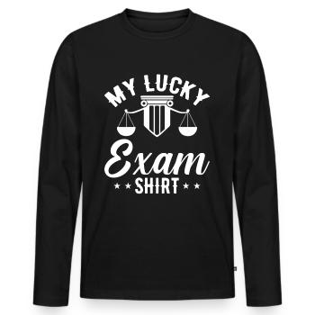 Ma chance à l’examen du barreau - T-shirt manches longues Premium bio Homme - noir - Devant - Nico (187cm)