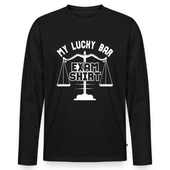 Ma chance à l’examen du barreau - T-shirt manches longues Premium bio Homme - noir - Devant - Nico (187cm)
