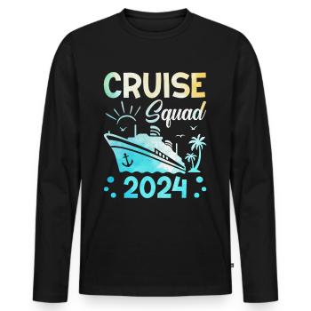 Cruise Command 2024 - Men's Premium Organic Long Sleeve Shirt - black - Front - Nico (187cm)