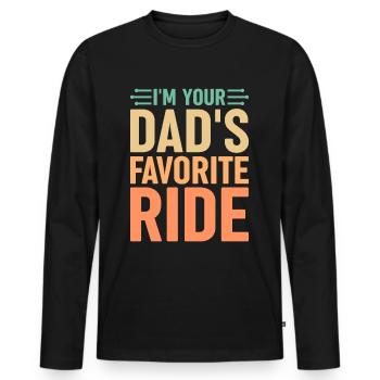 Liebstes Gefährt deines Vater - Männer Premium Bio Langarmshirt - Schwarz - Vorne - Nico (187cm)