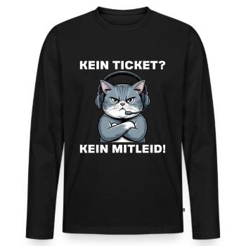 Informatiker System Administrator Büro Katze - Männer Premium Bio Langarmshirt - Schwarz - Vorne - Nico (187cm)