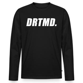 Dortmund - Men's Premium Organic Long Sleeve Shirt - black - Front - Nico (187cm)