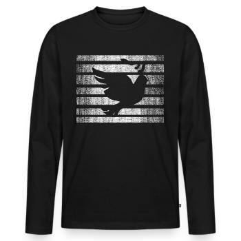 Taube Frieden Friedenstaube - Männer Premium Bio Langarmshirt - Schwarz - Vorne - Nico (187cm)