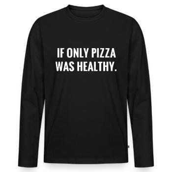 Drôle anglais disant Funny Quotes Saying - T-shirt manches longues Premium bio Homme - noir - Devant - Nico (187cm)