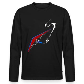 Hang Gliding Hang Glider Hang Glider Pilot - Men's Premium Organic Long Sleeve Shirt - black - Front - Nico (187cm)