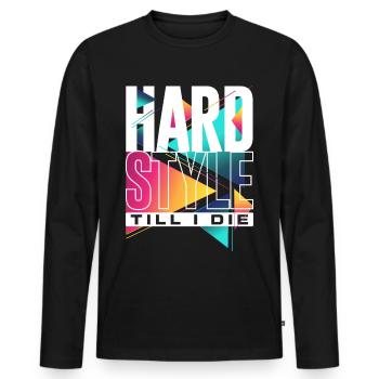 Hardstyle Till I La - T-shirt manches longues Premium bio Homme - noir - Devant - Nico (187cm)