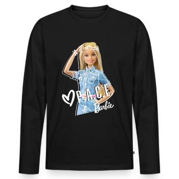 Barbie Positive Attitude Changes Everything - T-shirt manches longues Premium bio Homme - noir - Devant - Nico (187cm)