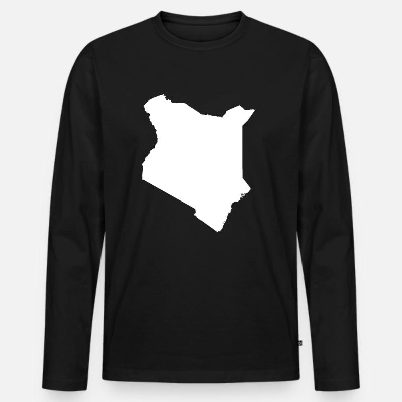 Kenia originelle Geschenkidee - Männer Premium Bio Langarmshirt - Schwarz