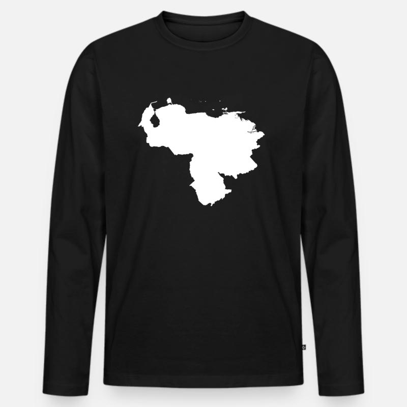 Venezuela originelle Geschenkidee - Männer Premium Bio Langarmshirt - Schwarz