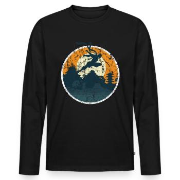 Kampfsport - Männer Premium Bio Langarmshirt - Schwarz - Vorne - Nico (187cm)