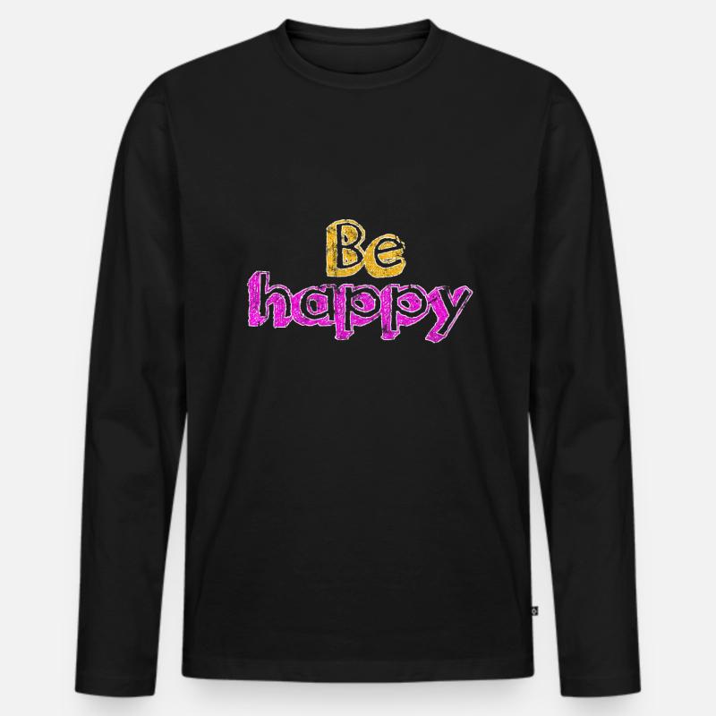 Spruch - Männer Premium Bio Langarmshirt - Schwarz