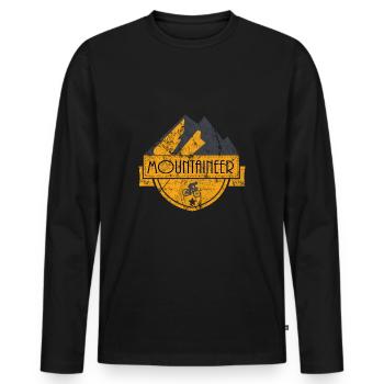 bicycle - Men's Premium Organic Long Sleeve Shirt - black - Front - Nico (187cm)