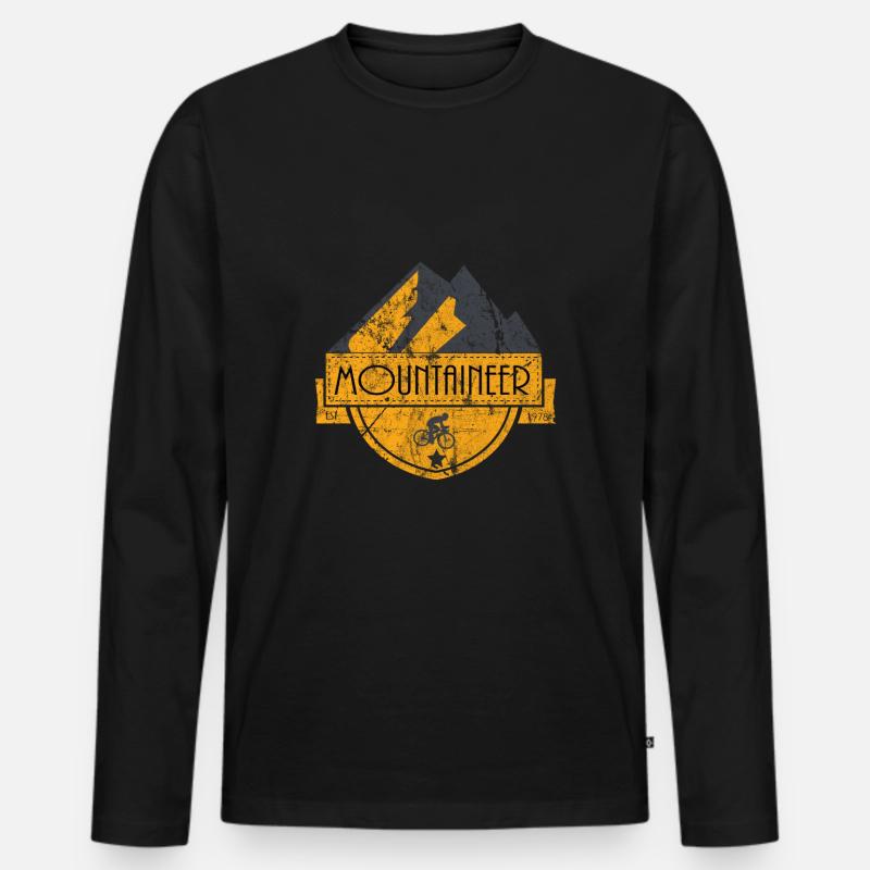 Fahrrad - Männer Premium Bio Langarmshirt - Schwarz
