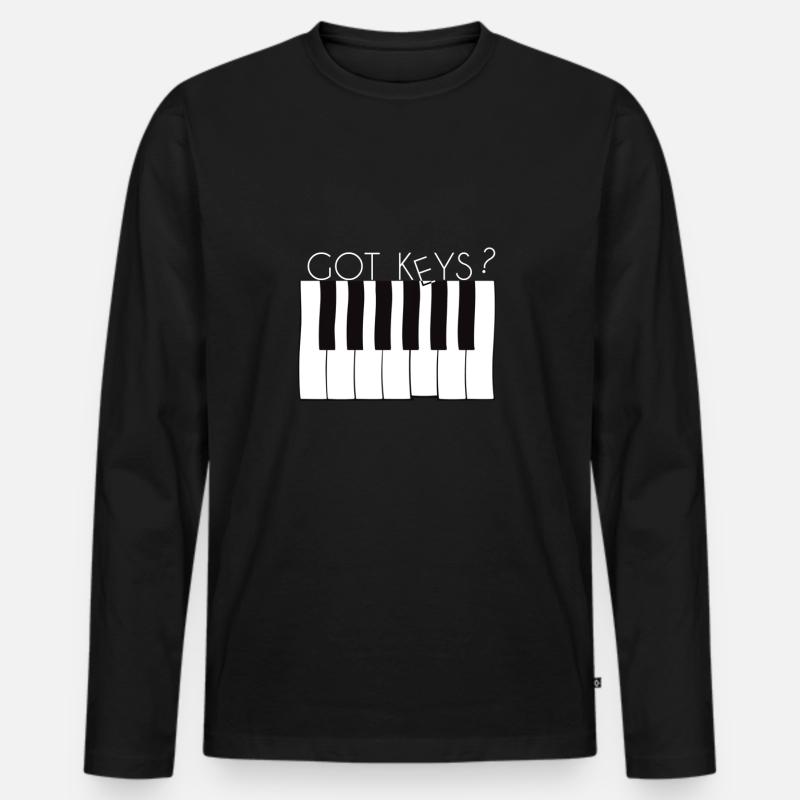 Musik - Männer Premium Bio Langarmshirt - Schwarz