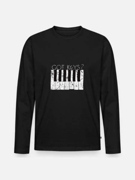 Musik Musiker Kopfhörer Geschenkidee - Männer Premium Bio Langarmshirt - Schwarz