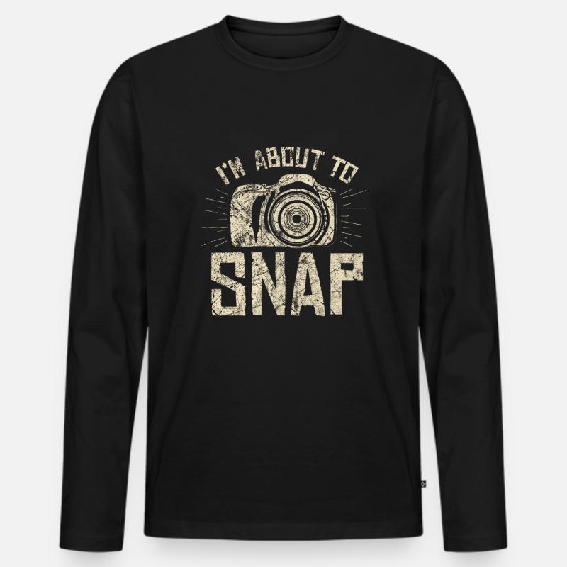 Fotograf - Männer Premium Bio Langarmshirt - Schwarz