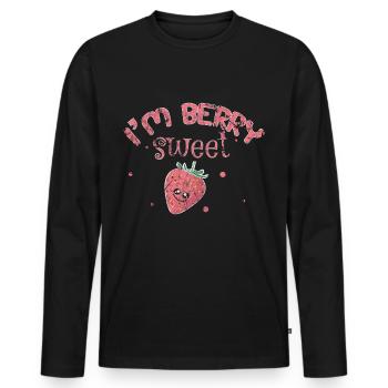 saying - Men's Premium Organic Long Sleeve Shirt - black - Front - Nico (187cm)