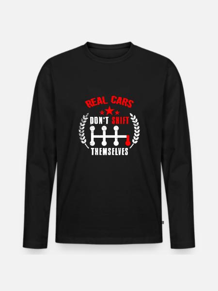 Auto - Männer Premium Bio Langarmshirt - Schwarz