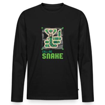 Snake - Men's Premium Organic Long Sleeve Shirt - black - Front - Nico (187cm)