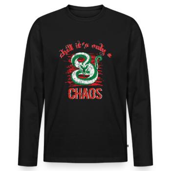 Snake Reptile Gift Gift Idea - Men's Premium Organic Long Sleeve Shirt - black - Front - Nico (187cm)