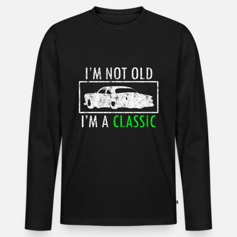 Auto - Männer Premium Bio Langarmshirt - Schwarz