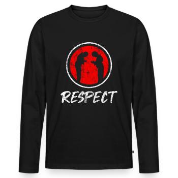 Kampfsport - Männer Premium Bio Langarmshirt - Schwarz - Vorne - Nico (187cm)