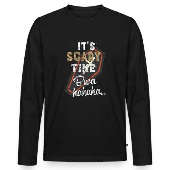 Halloween - Men's Premium Organic Long Sleeve Shirt - black - Front - Nico (187cm)