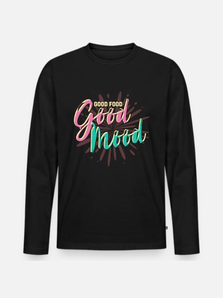 eat - Men's Premium Organic Long Sleeve Shirt - black