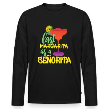 Alcohol hen party - Men's Premium Organic Long Sleeve Shirt - black - Front - Nico (187cm)