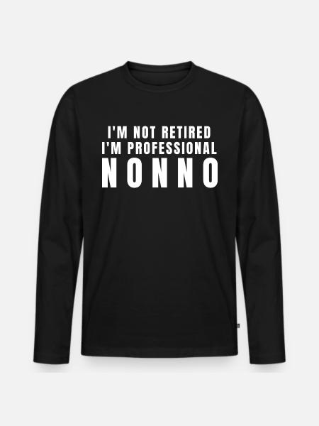 Nonno. Nonno gift - Men's Premium Organic Long Sleeve Shirt - black