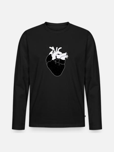Galactic heart - Men's Premium Organic Long Sleeve Shirt - black