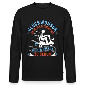 Seniorenmobil Altenheim Senioren Spruch Cooler Opa - Männer Premium Bio Langarmshirt - Schwarz - Vorne - Nico (187cm)