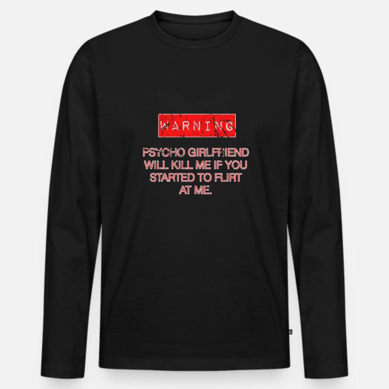 Paar - Männer Premium Bio Langarmshirt - Schwarz