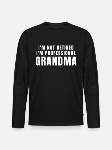 Professional Grandma - Men's Premium Organic Long Sleeve Shirt - black
