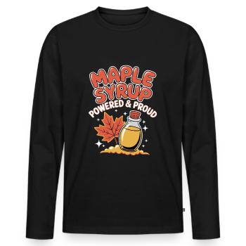 Les amateurs de sirop d’érable : un design puissant et fier pour - T-shirt manches longues Premium bio Homme - noir - Devant - Nico (187cm)