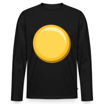 Gold Sticker Template Template Icon Button - Men's Premium Organic Long Sleeve Shirt - black - Front - Nico (187cm)