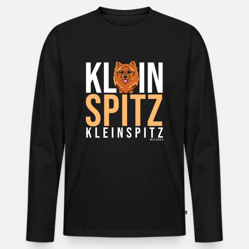 Kleinspitz - Männer Premium Bio Langarmshirt - Schwarz