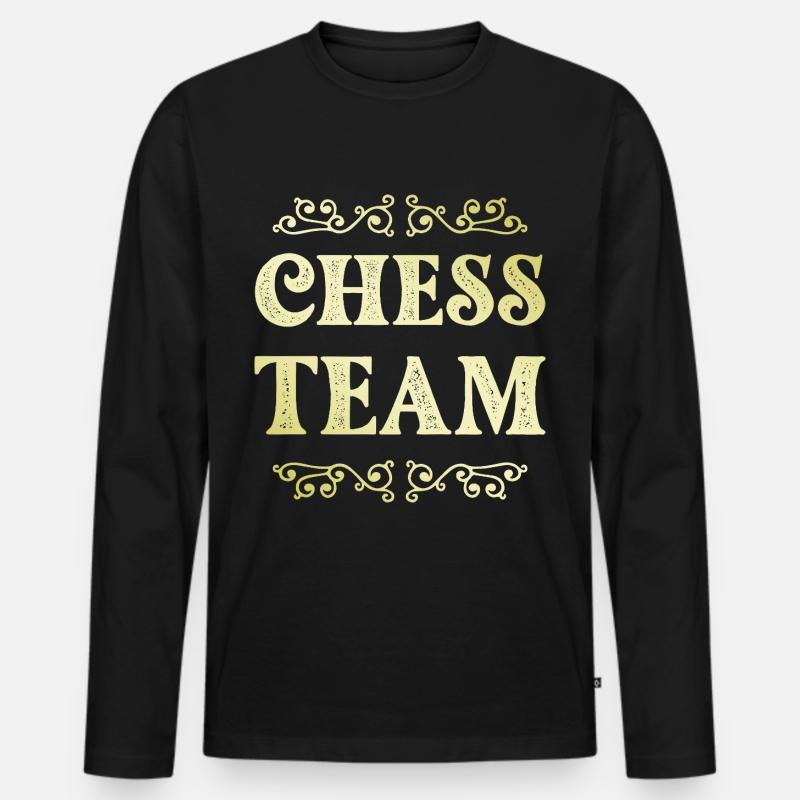 Chess Team - Männer Premium Bio Langarmshirt - Schwarz