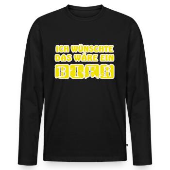 Biertrinker Spruch - Männer Premium Bio Langarmshirt - Schwarz - Vorne - Nico (187cm)
